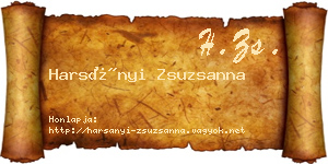 Harsányi Zsuzsanna névjegykártya